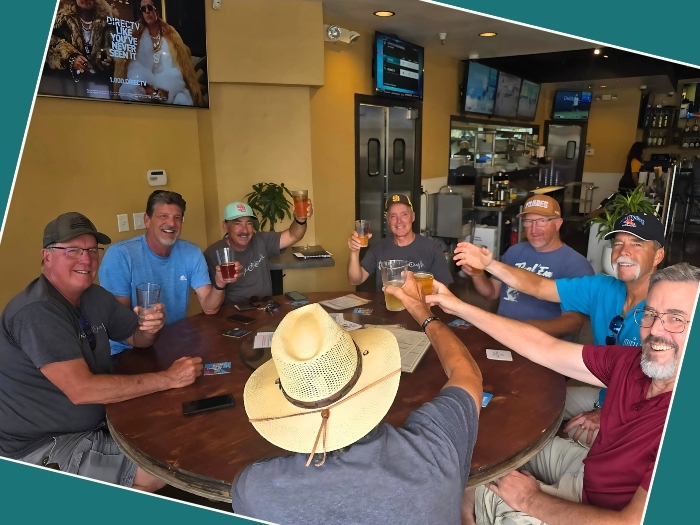 Friends raising a toast